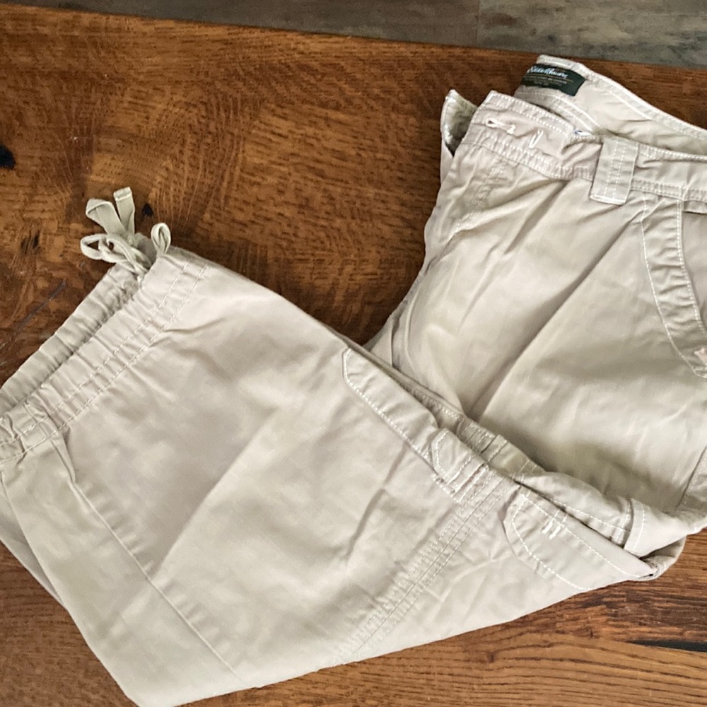 Eddie Bauer Tan Cargo Capri